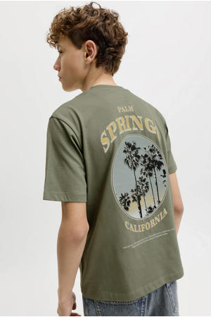 T-shirt met backprint groen