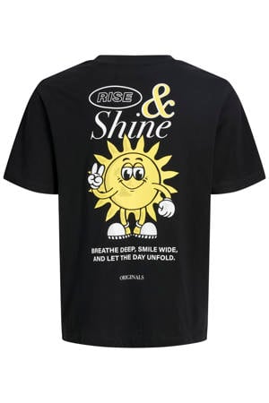 T-shirt met backprint zwart