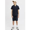 JACK & JONES JUNIOR korte broek + overhemd met textuur donkerblauw