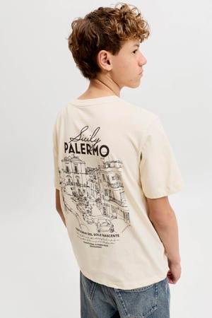 T-shirt met backprint ecru