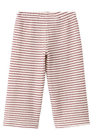 gestreepte casual broek rood met textuur