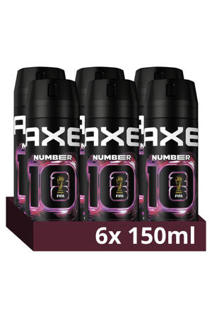 Number 10 FIFA Limited Edition deodorant bodyspray - 6 x 150 ml