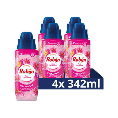 Robijn Intense Pink Sensation wasparfum - 4 x 342 ml Geurbooster afbeelding