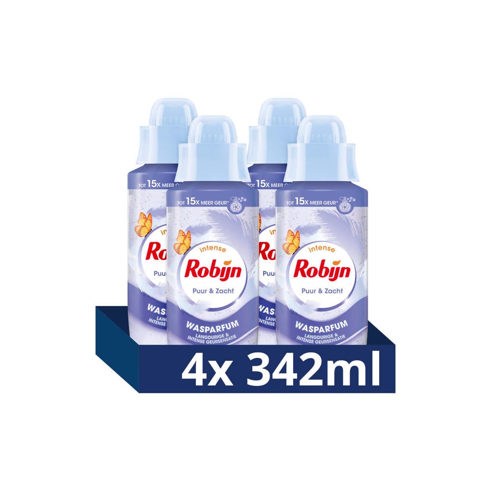 Robijn Intense Puur & Zacht wasparfum - 4 x 342 ml