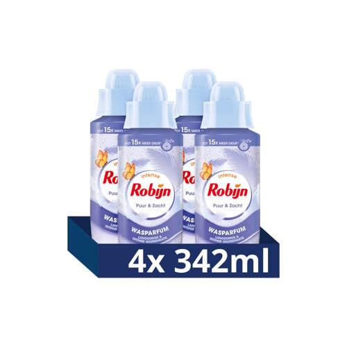 Robijn Intense Puur & Zacht wasparfum - 4 x 342 ml Geurbooster afbeelding