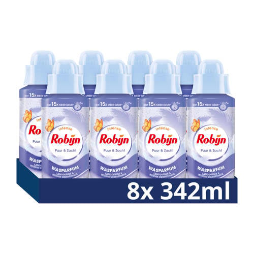 Robijn Intense Puur & Zacht wasparfum - 8 x 342 ml Geurbooster afbeelding