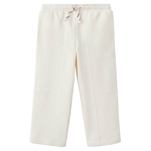 Mango Kids casual broek ecru Jongens Katoen Tekst - maat 110 afbeelding