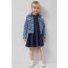 s.Oliver A-lijn jurk met glitter donkerblauw