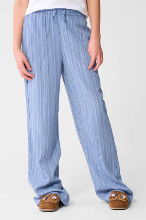 gestreepte casual broek blauw