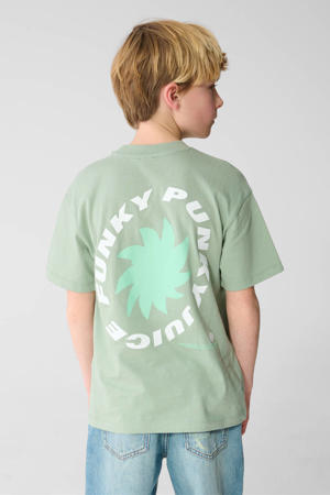 T-shirt met backprint groen