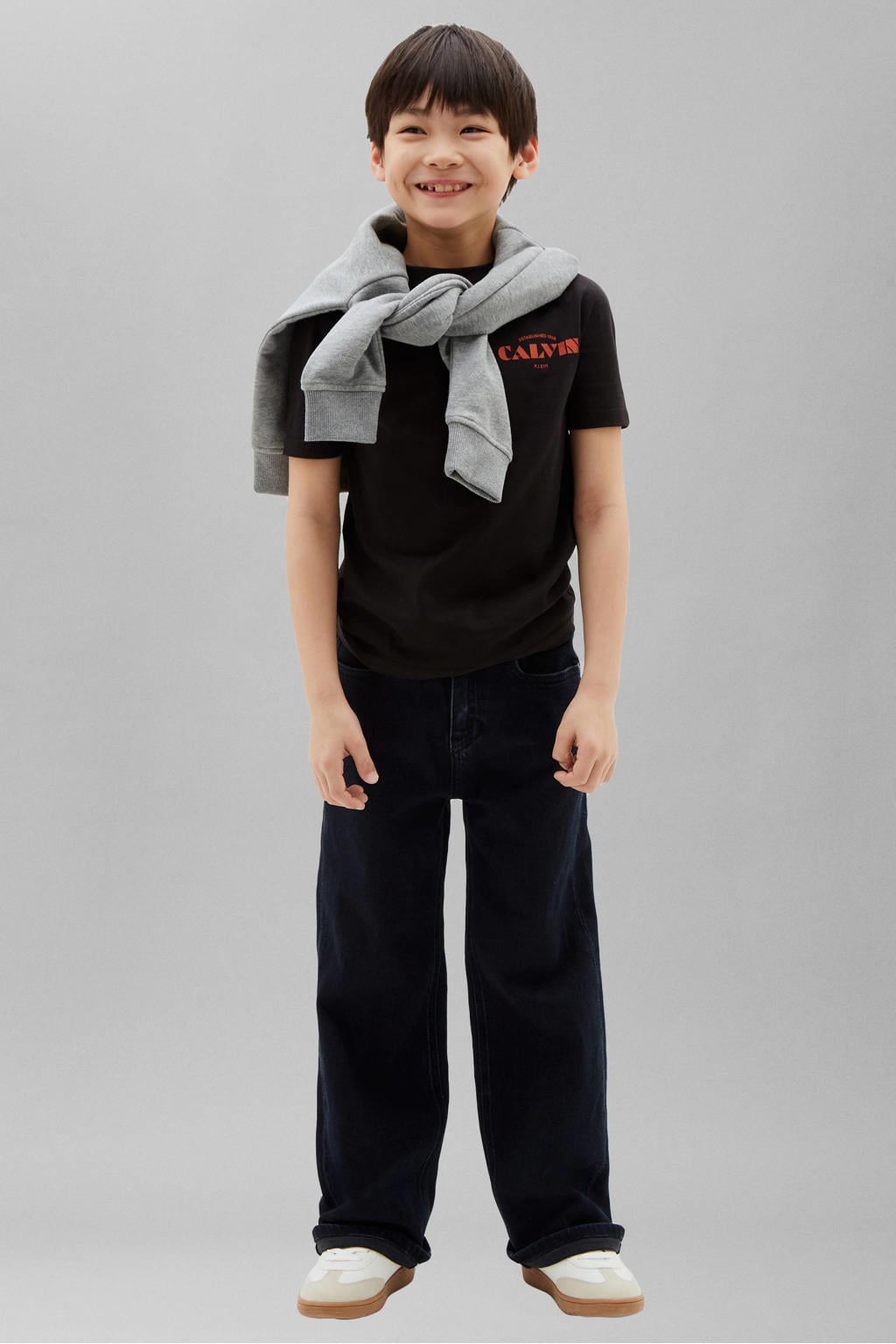 Calvin Klein T-shirt met logo - zwart