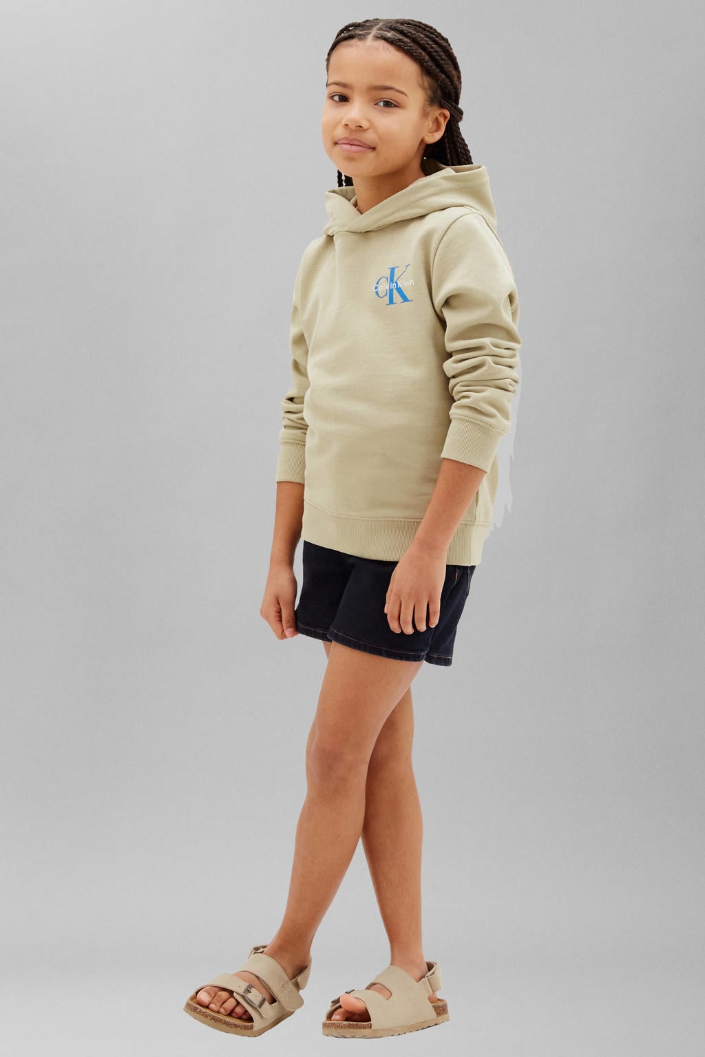 Calvin Klein hoodie met logo - beige