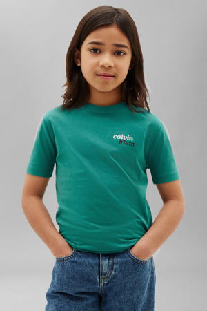 T-shirt met backprint - groen
