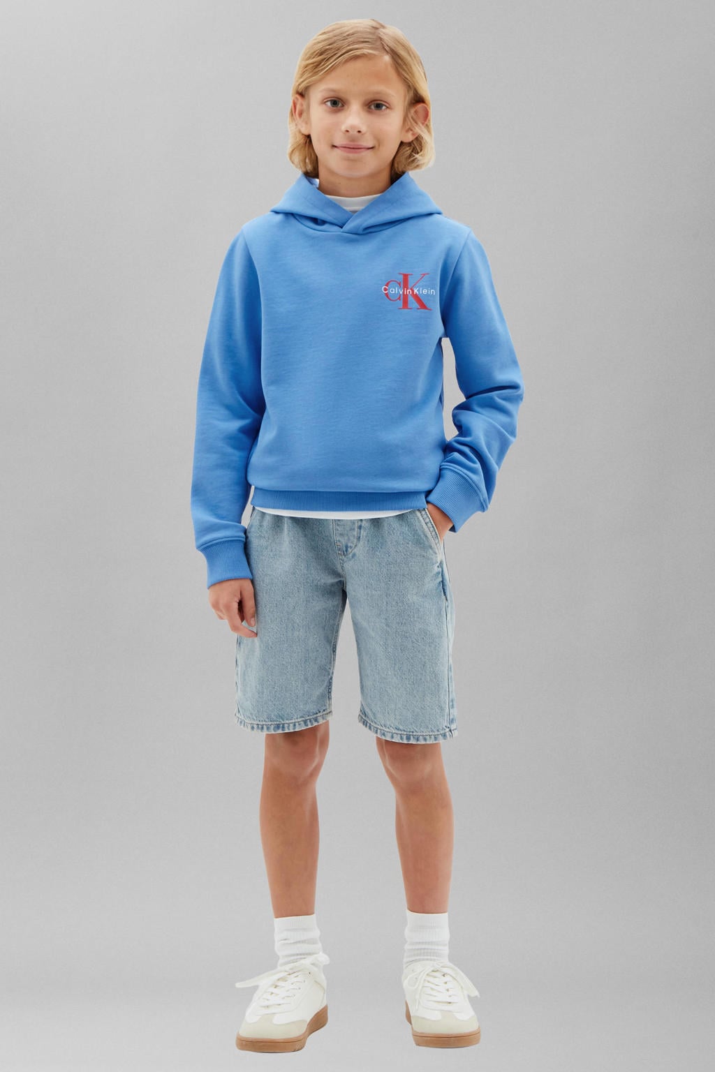 Calvin Klein sweat hoodie met logo - blauw