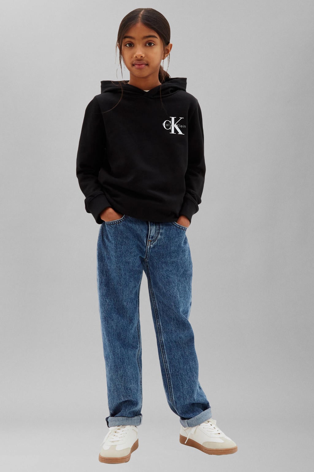Calvin Klein hoodie met logo - zwart