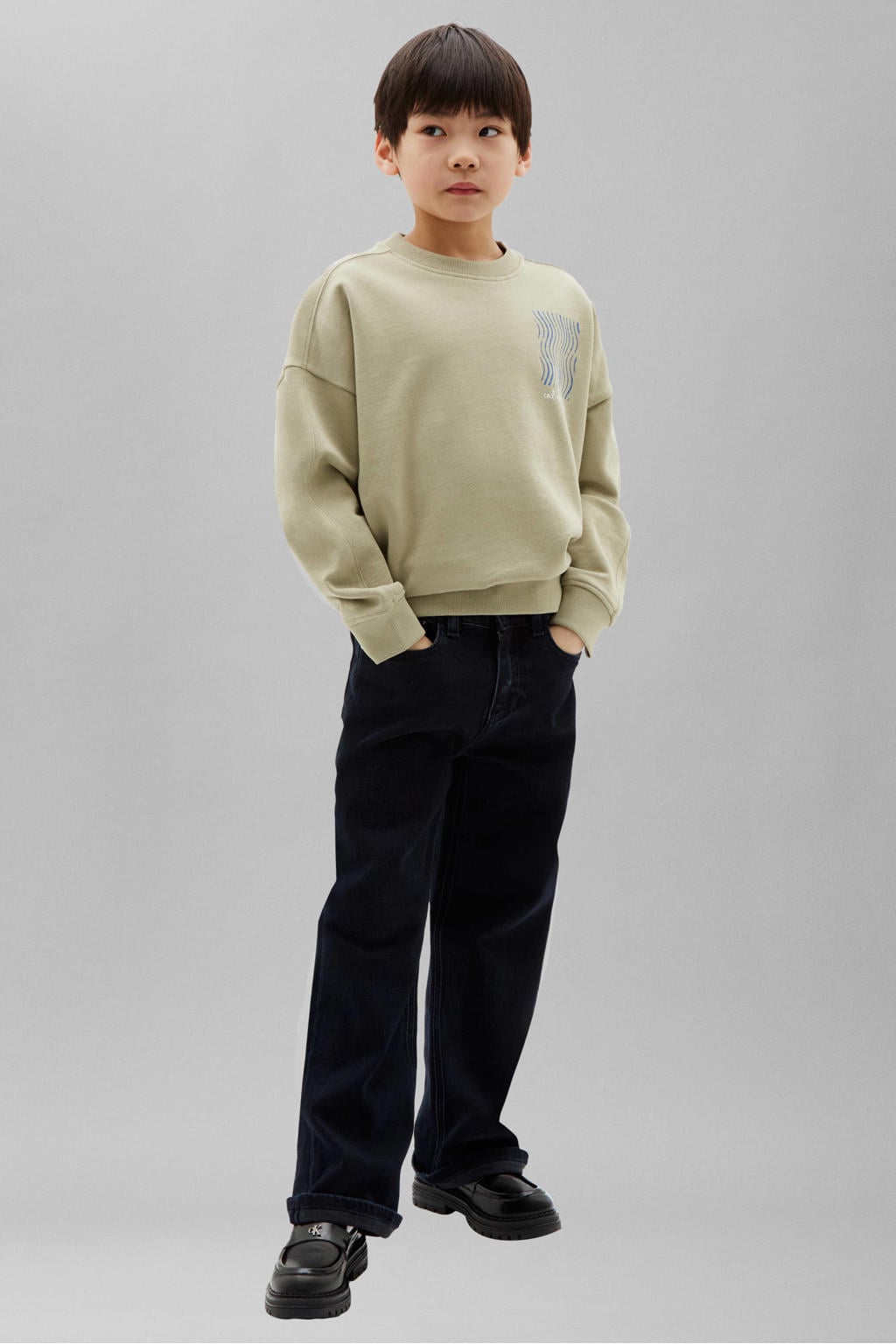 Calvin Klein sweater met print - beige