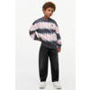 Tommy Hilfiger oversized tie-dye sweater - donkerblauw