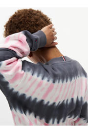 thumbnail: Tommy Hilfiger oversized tie-dye sweater - donkerblauw