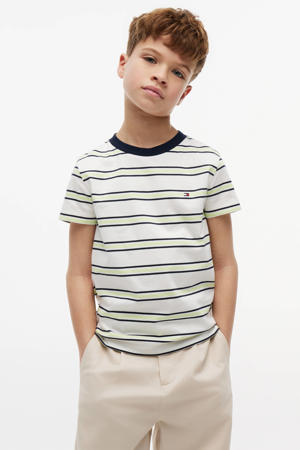 gestreept T-shirt ecru