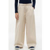 Tommy Hilfiger wide leg casual broek met plooien - beige