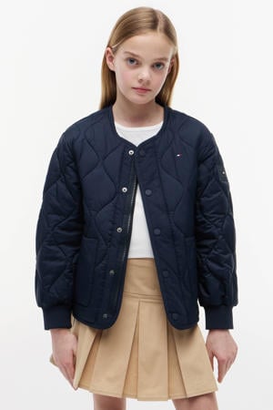 kids quilted zomerjas donkerblauw