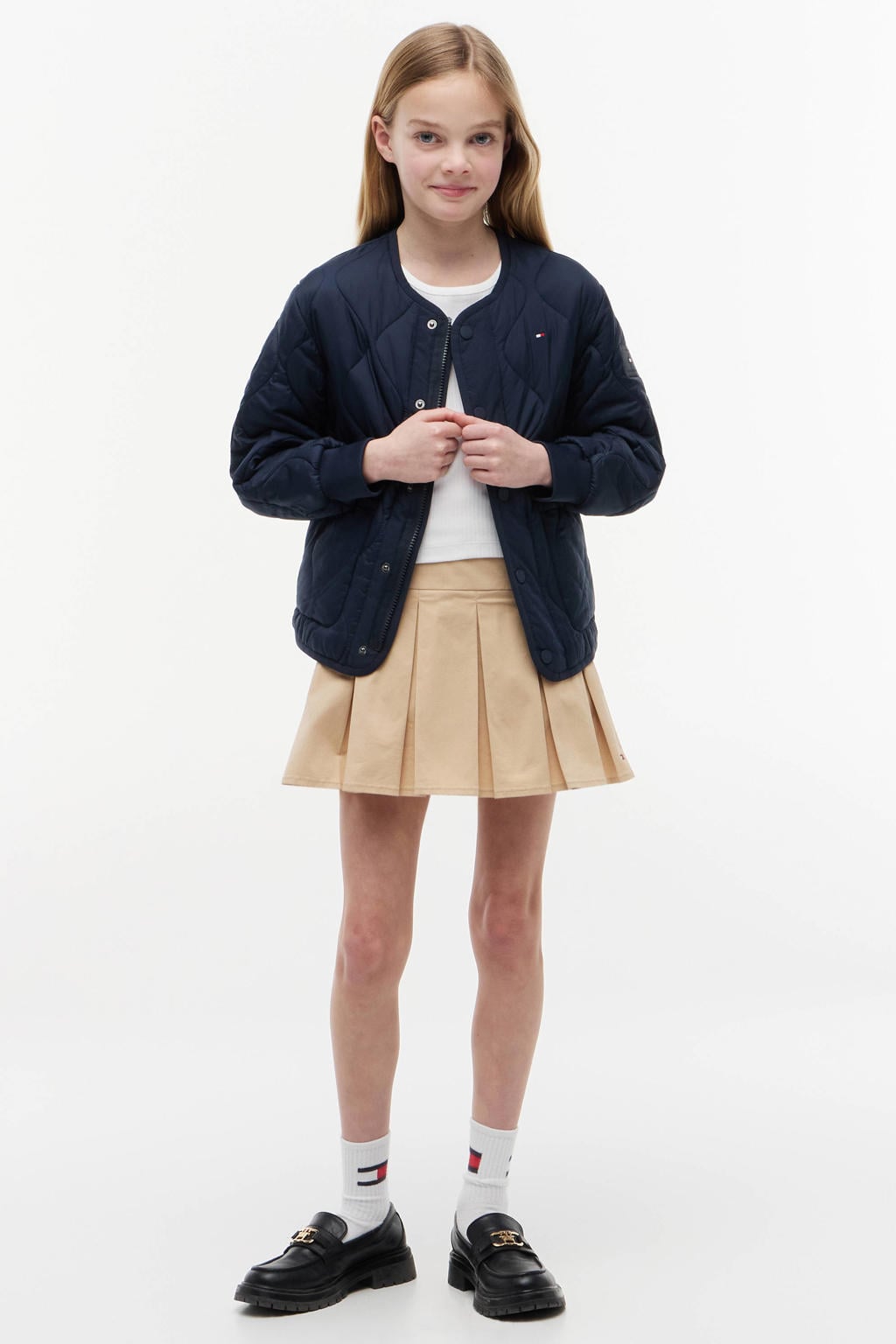 Tommy Hilfiger kids quilted zomerjas donkerblauw