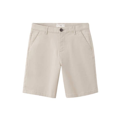 Mango Kids bermuda short beige Korte broek Jongens Stretchkatoen Effen - maat 134 afbeelding