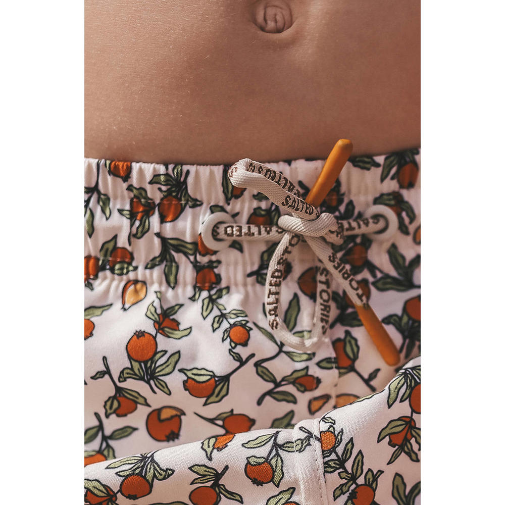 Salted Stories zwemshort offwhite/oranje