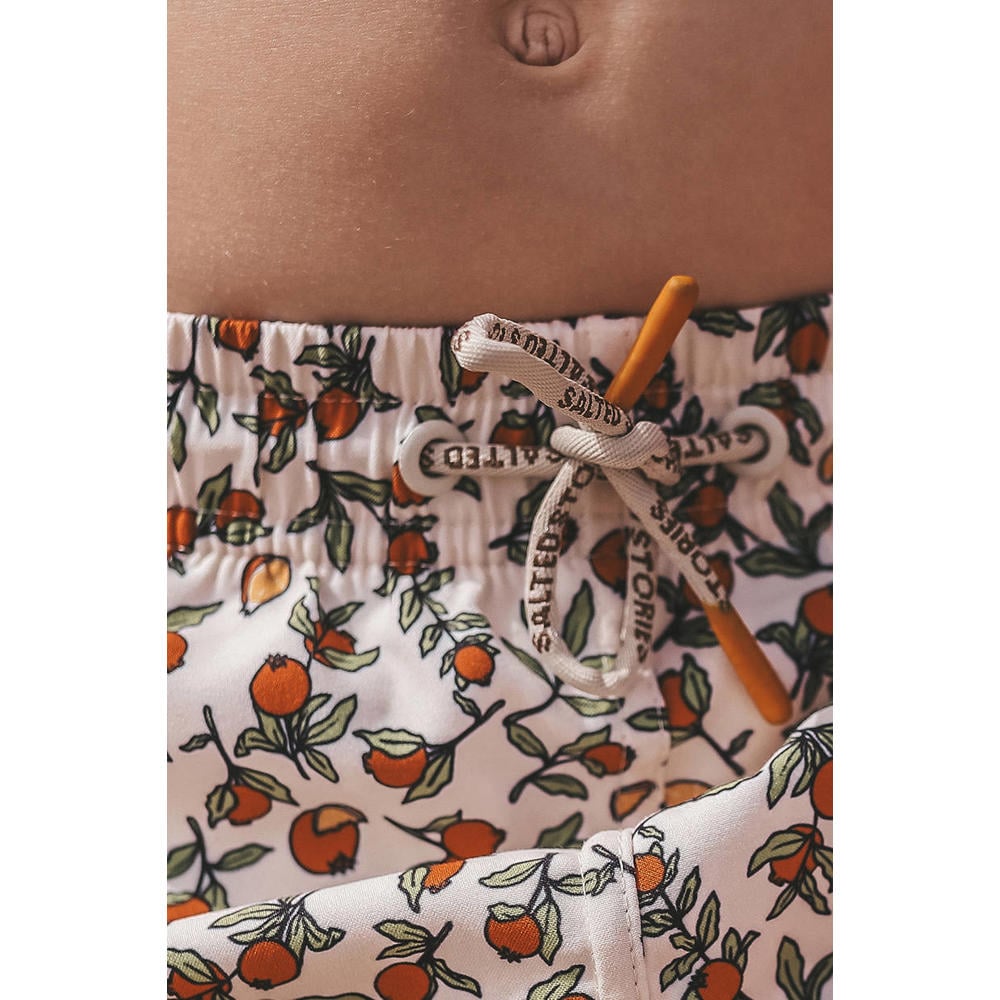 Salted Stories zwemshort offwhite/oranje