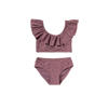Salted Stories crop bikini met ruches paars