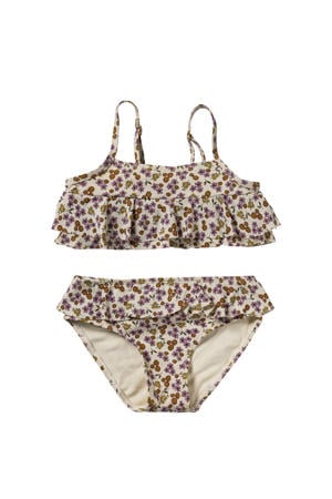 crop bikini met ruches wit