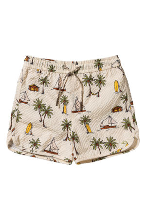 zwemshort offwhite/groen