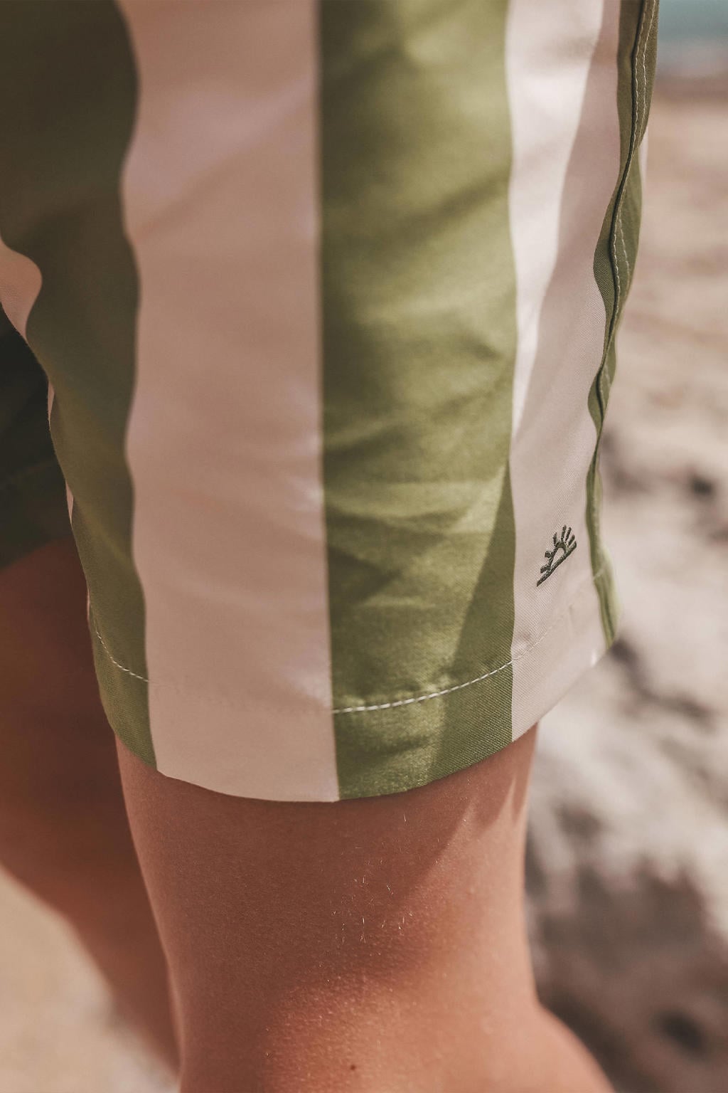 Salted Stories zwemshort groen/offwhite
