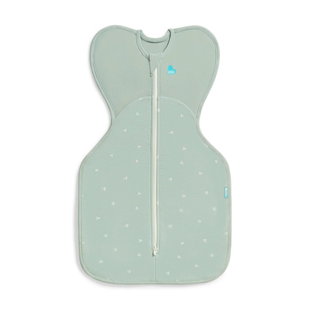 Love to Dream inbakerslaapzak Fase 1 Swaddle UP 2-laags 1.5 Olive Twigs