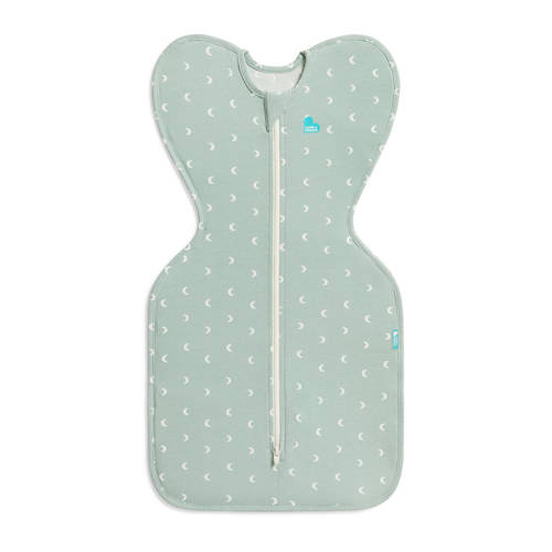 Love to Dream inbakerslaapzak Fase 1 Swaddle UP 1.0 Olive Moon Inbakerdoek Groen 0-3 mnd afbeelding