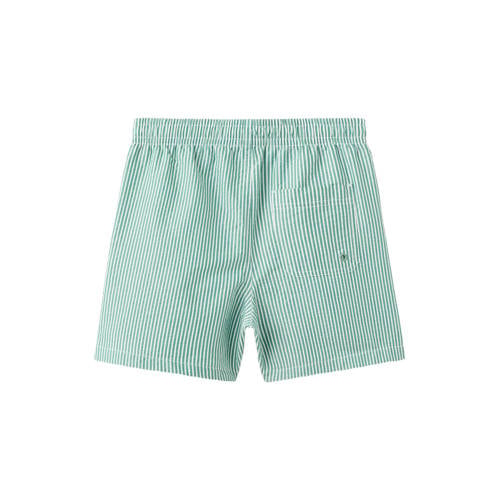 Mango Kids zwemshort gestreept groen Jongens Katoen Streep - maat 164 afbeelding
