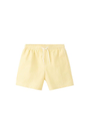 zwemshort gestreept lichtgeel