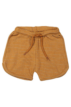 gestreepte casual short bruin