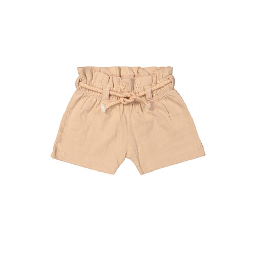 Riffle Amsterdam regular waist casual short zalm met textuur Korte broek Roze Meisjes Stretchkatoen - maat 80 afbeelding