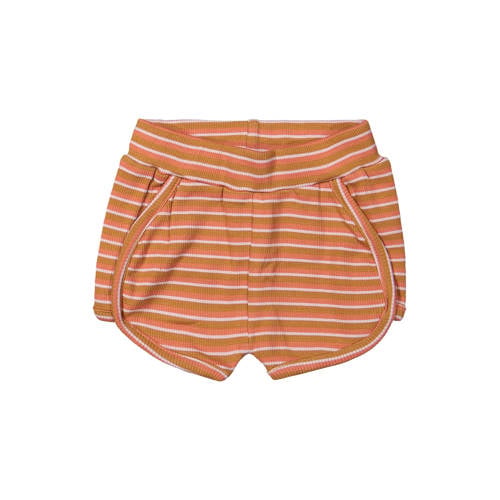 Riffle Amsterdam regular waist gestreepte casual short oranje Korte broek Meisjes Stretchkatoen - maat 98 afbeelding
