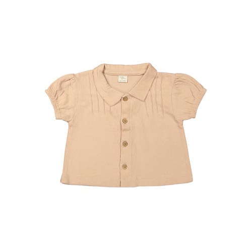 Riffle Amsterdam blouse zalm Roze Meisjes Stretchkatoen Klassieke kraag - maat 128 afbeelding