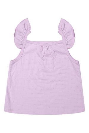mouwloze top lila
