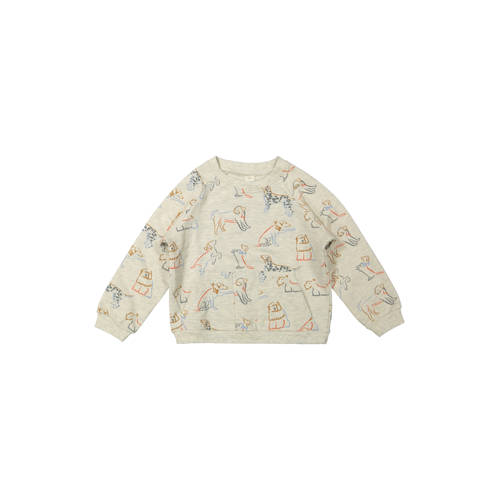 Riffle Amsterdam sweater beige All over print - maat 122 afbeelding