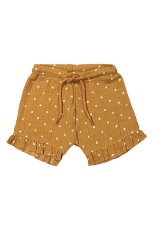 regular waist casual short met stippen bruin