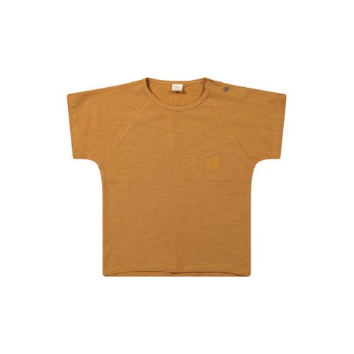 Riffle Amsterdam T-shirt bruin Jongens Stretchkatoen Ronde hals Effen - maat 86 afbeelding