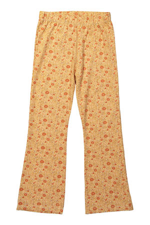 regular waist gebloemde casual broek oranje