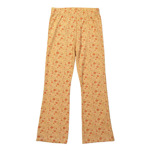 Riffle Amsterdam regular waist gebloemde casual broek oranje Meisjes Stretchkatoen - maat 128 afbeelding