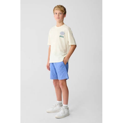 Shoeby T-shirt met backprint lichtgeel Jongens Katoen Ronde hals Backprint - maat 158/164 afbeelding