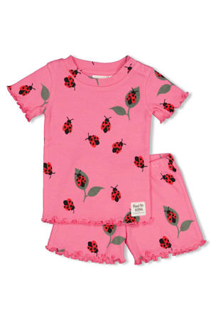 shortama Lily Ladybug roze/rood