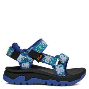sandalen met all over print blauw